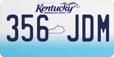 KY license plate 356JDM