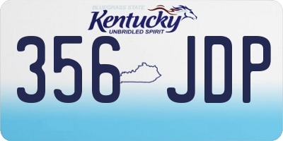 KY license plate 356JDP