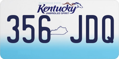 KY license plate 356JDQ