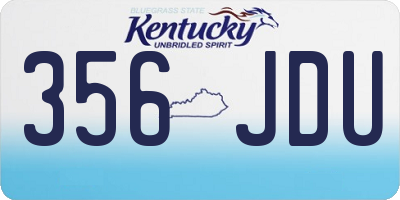 KY license plate 356JDU