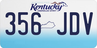 KY license plate 356JDV