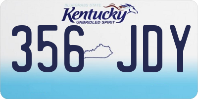 KY license plate 356JDY
