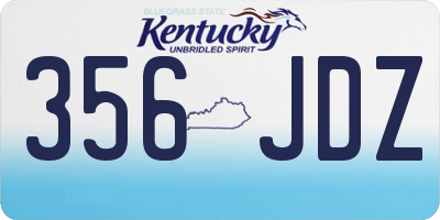 KY license plate 356JDZ