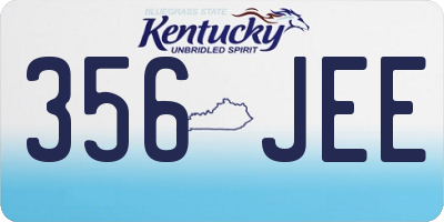 KY license plate 356JEE
