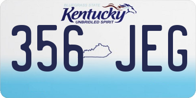 KY license plate 356JEG