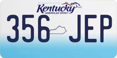KY license plate 356JEP