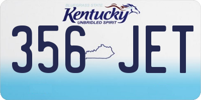 KY license plate 356JET