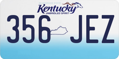 KY license plate 356JEZ