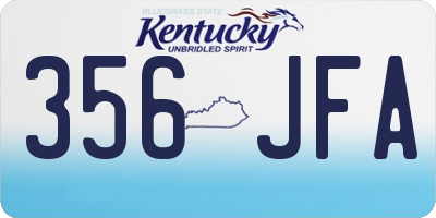 KY license plate 356JFA