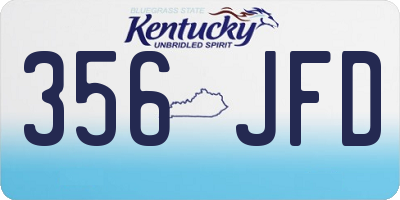KY license plate 356JFD