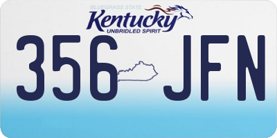 KY license plate 356JFN