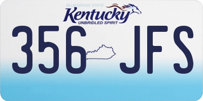 KY license plate 356JFS