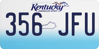 KY license plate 356JFU
