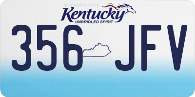 KY license plate 356JFV