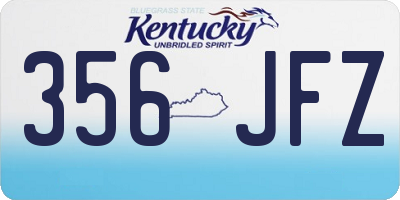 KY license plate 356JFZ
