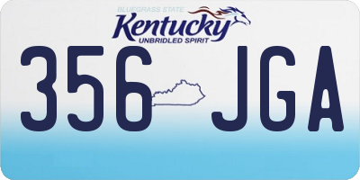 KY license plate 356JGA
