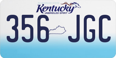 KY license plate 356JGC
