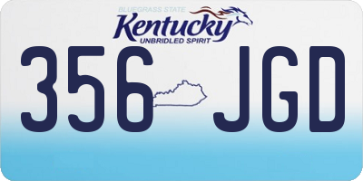 KY license plate 356JGD