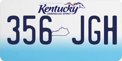 KY license plate 356JGH
