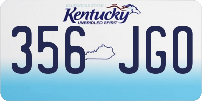 KY license plate 356JGO