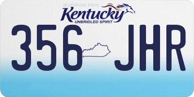 KY license plate 356JHR
