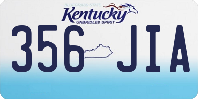 KY license plate 356JIA