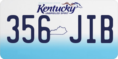 KY license plate 356JIB