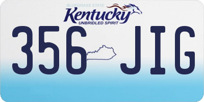 KY license plate 356JIG