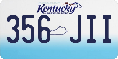 KY license plate 356JII
