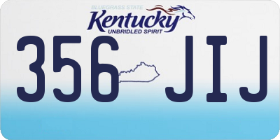 KY license plate 356JIJ