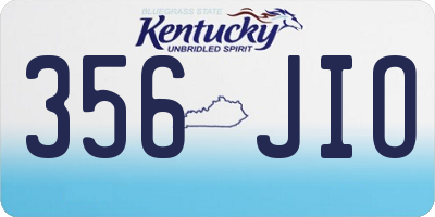 KY license plate 356JIO