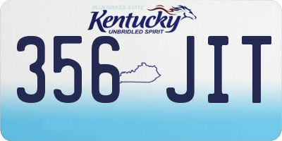 KY license plate 356JIT