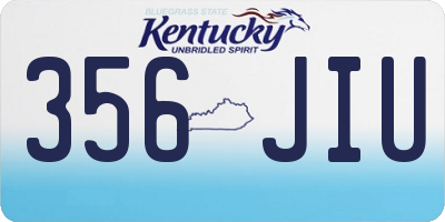 KY license plate 356JIU
