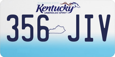 KY license plate 356JIV