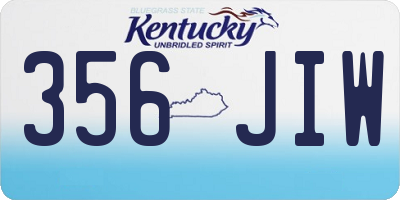 KY license plate 356JIW