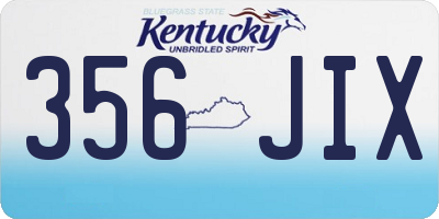 KY license plate 356JIX