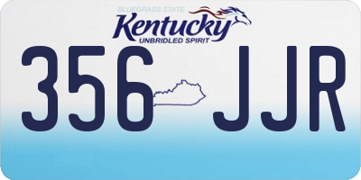 KY license plate 356JJR