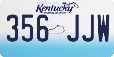 KY license plate 356JJW