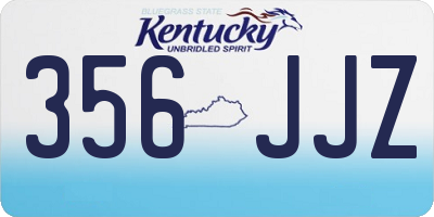 KY license plate 356JJZ