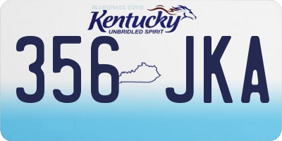 KY license plate 356JKA