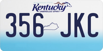 KY license plate 356JKC