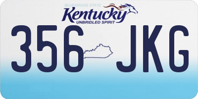 KY license plate 356JKG