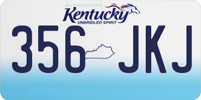 KY license plate 356JKJ
