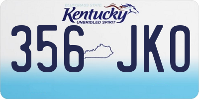KY license plate 356JKO