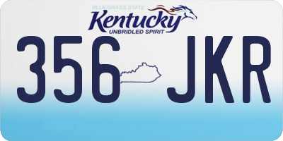 KY license plate 356JKR
