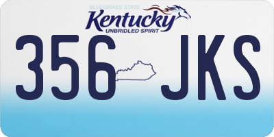 KY license plate 356JKS