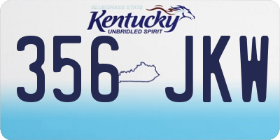 KY license plate 356JKW