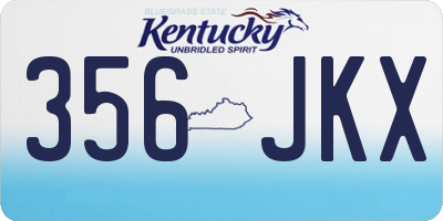 KY license plate 356JKX