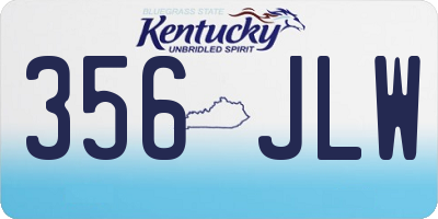 KY license plate 356JLW