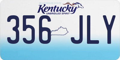 KY license plate 356JLY
